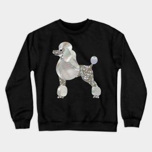 Luxury Pearl and Abalone Poodle Crewneck Sweatshirt